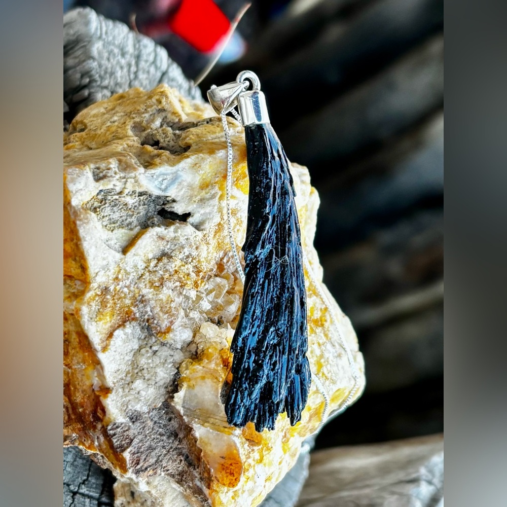 Black Kyanite Necklace - Picture 6 of 11